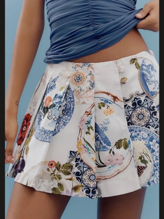 Maeve Dresses & Skirts - Maeve Printed Pleated Skort Size 2